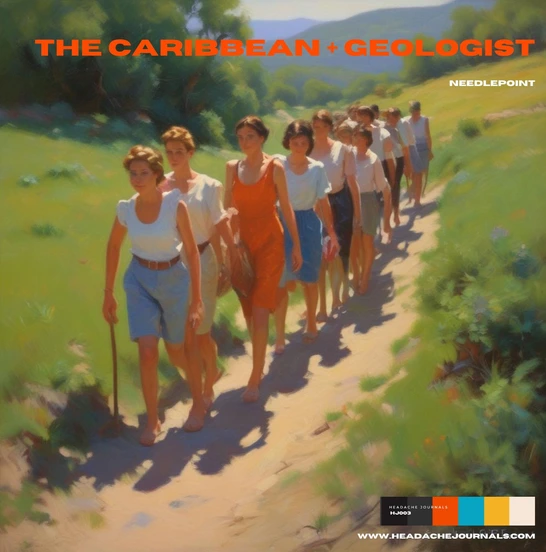 The Caribbean + Geologist — needlepoint